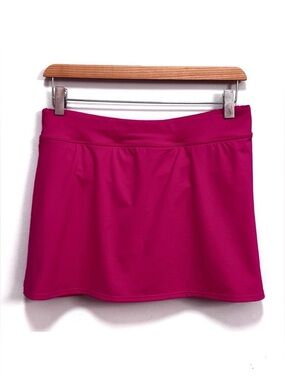 Lands' End Bright Pink Swim Skirt Skort with Built-In Bottom